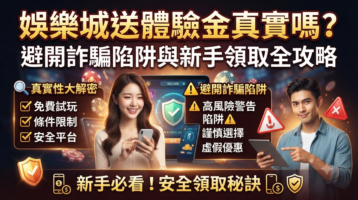 娛樂城送體驗金真實嗎？避開詐騙陷阱與新手領取全攻略