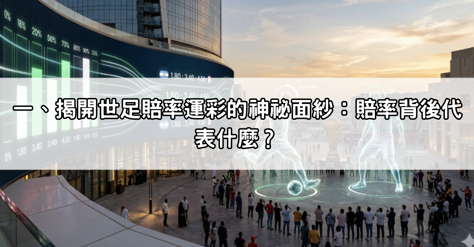 一、揭開世足賠率運彩的神祕面紗：賠率背後代表什麼？