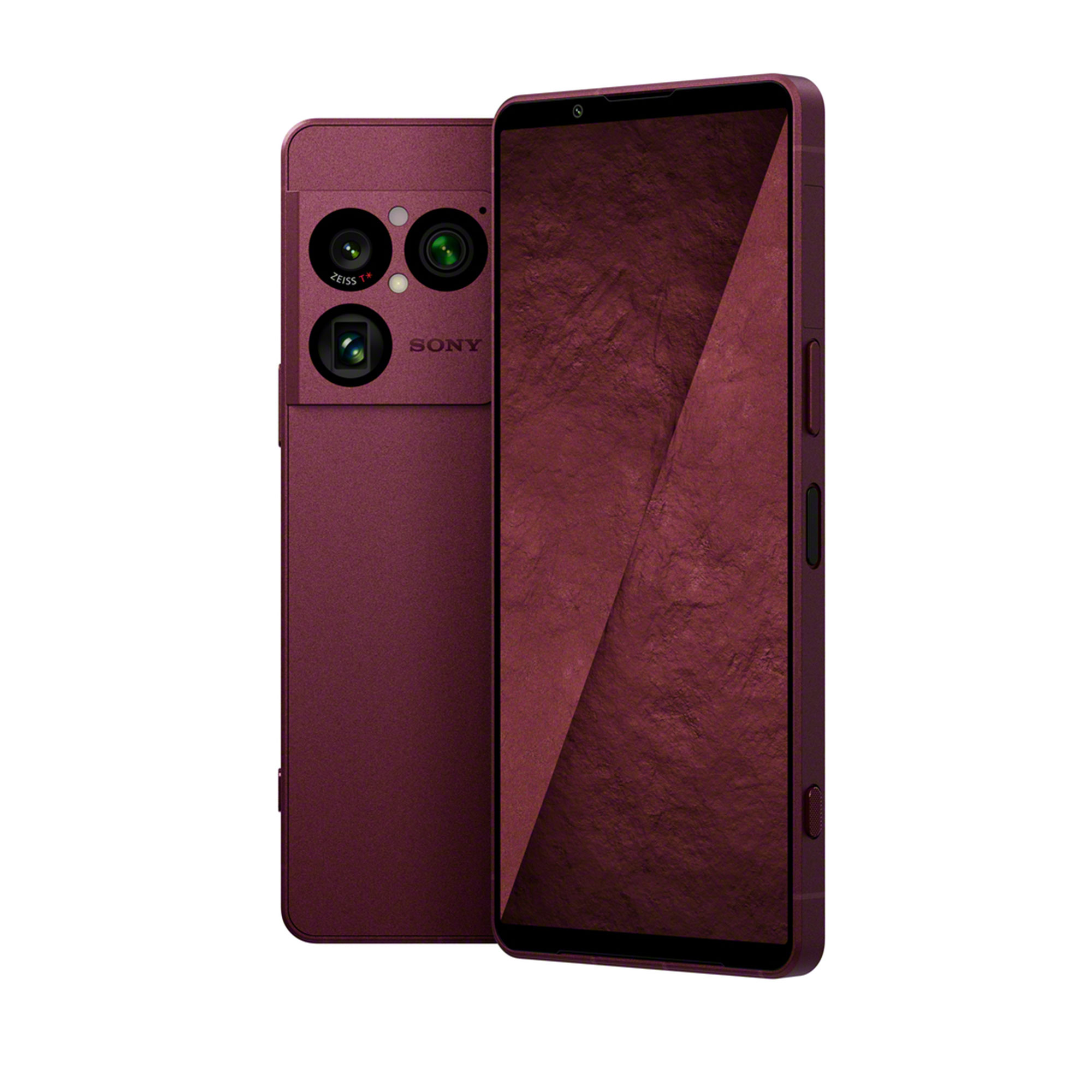 暮礦紅 Xperia 1 VIII 的前視圖和後視圖