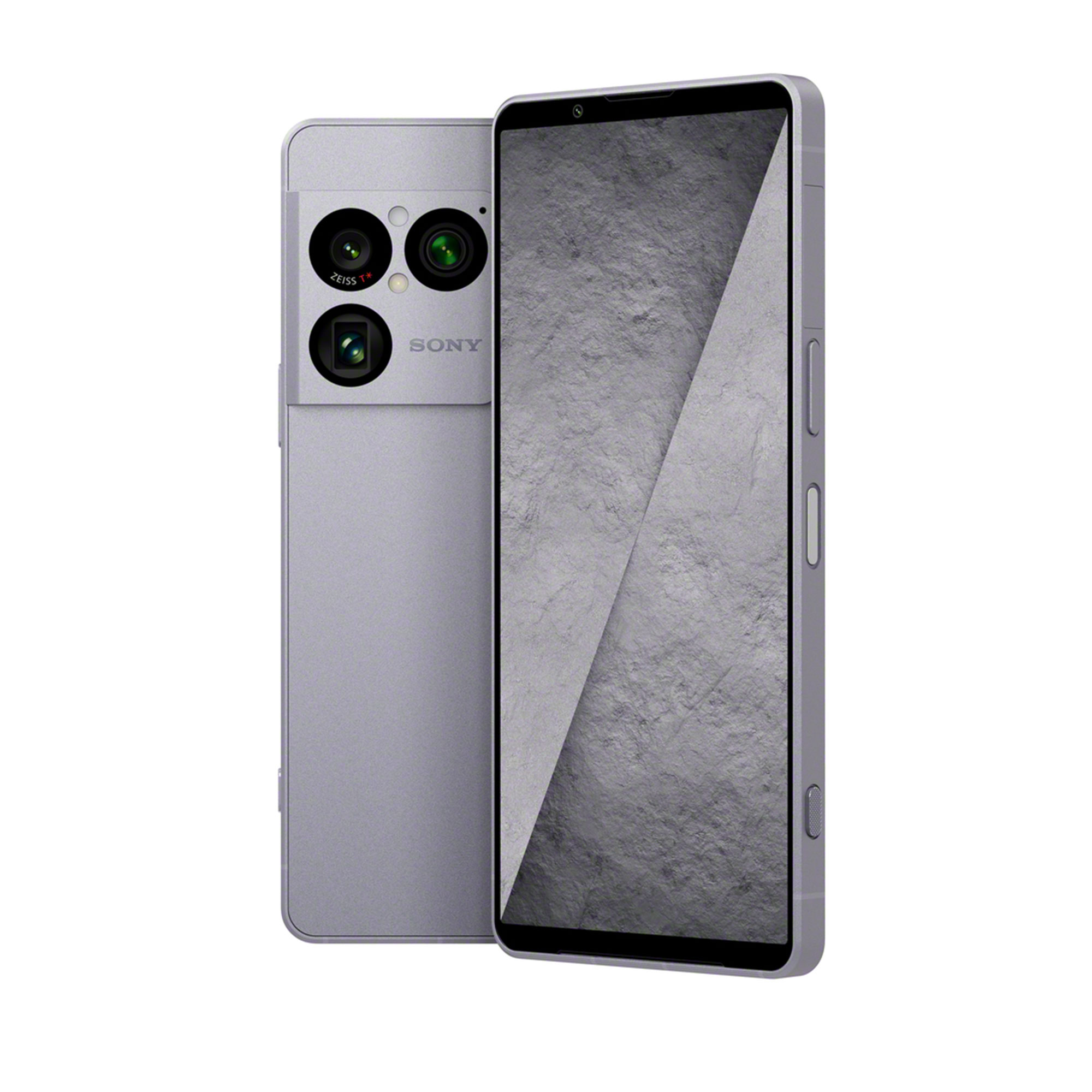 冷礦銀 Xperia 1 VIII 的前視圖和後視圖