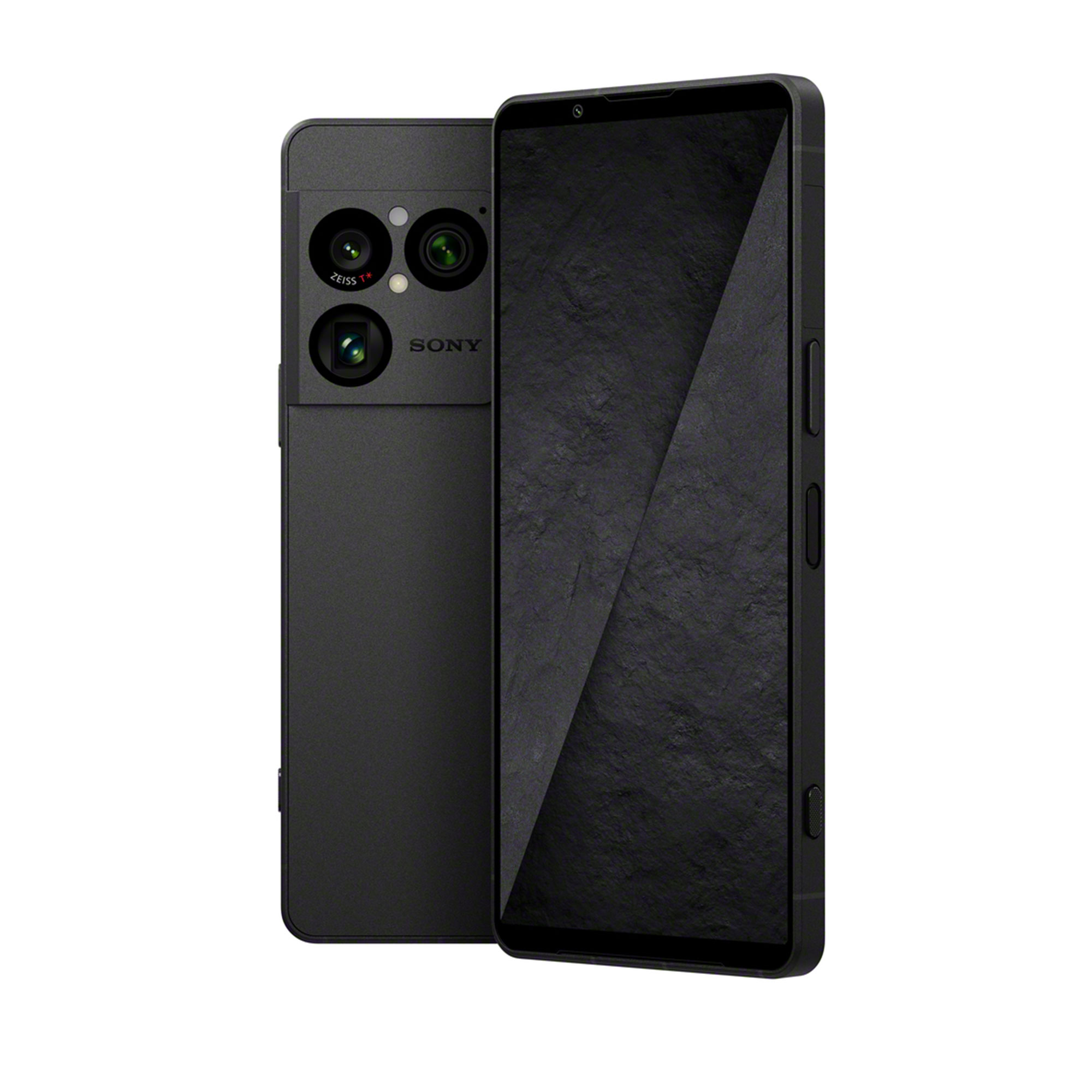 石礦黑 Xperia 1 VIII 的前視圖和後視圖