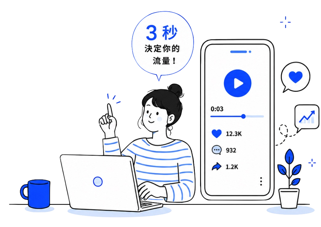 為什麼你的短影音沒人看,用 AI 影片打造開頭 3 秒抓住人的腳本公式