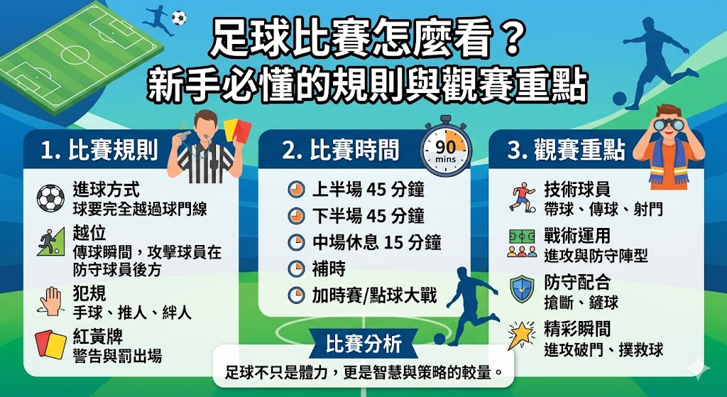 足球比賽怎麼看？新手必懂
