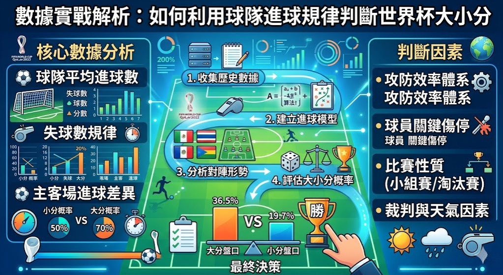 如何利用球隊進球規律判斷世界杯大小分