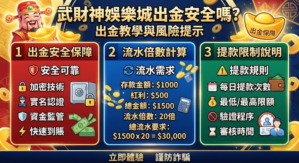 流水倍數計算與提款限制說明